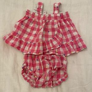 Gap Pink Plaid Set
